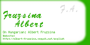 fruzsina albert business card